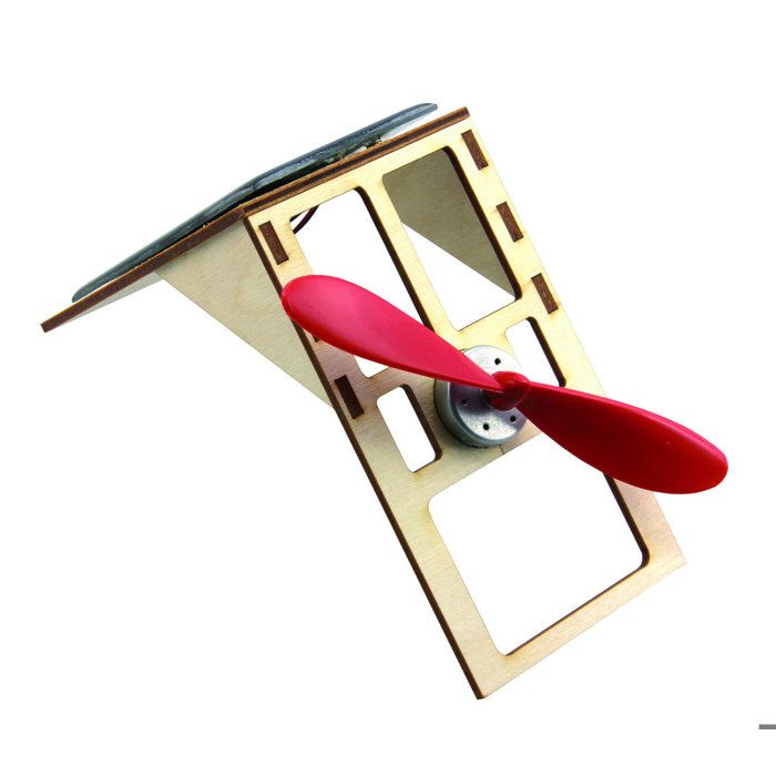 Kit mini ventilateur solaire sur support bois - Sol Expert