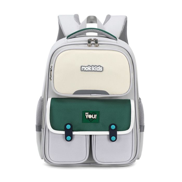 XJYDNCG Cartable Garçon PrimaireSac à Dos Enfant garçon et filleImperméable 40x29x20cm - Gris Vert