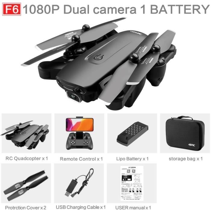 Drone Caméra 6K HD FPV WiFi - Pliable, Brushless, 132 G, Vol 18 Min, Pliable
