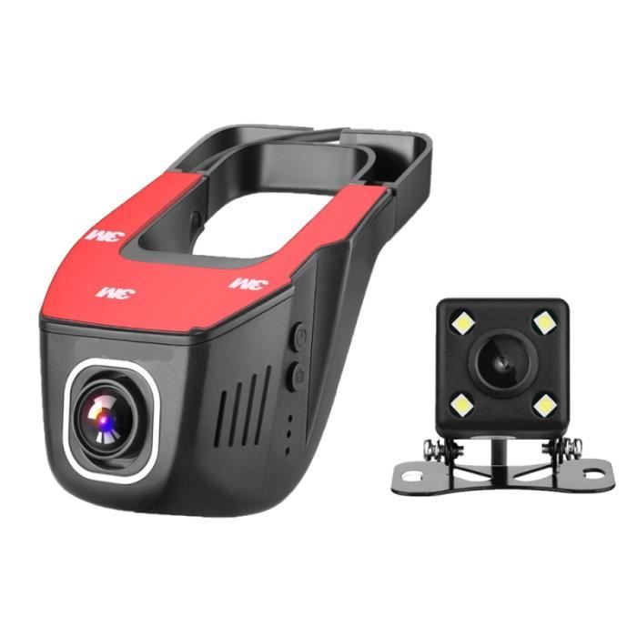 Camera Voiture Double Objectif Tableau De Bord Cam Hd Avant 1080p