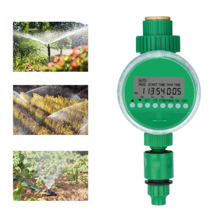 Minuterie DArrosageAutomatique Minuterie électroniqueNumérique Minuterie Darrosageavec écran LCD pour Fleurs de Serre Jardin