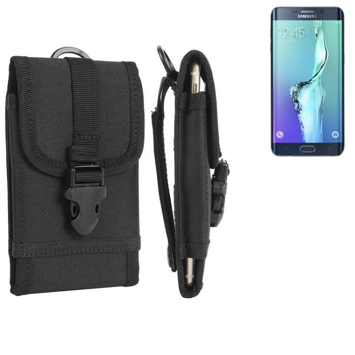 Pochette ceinture tui pour Samsung Galaxy S6 Edge Plus noir