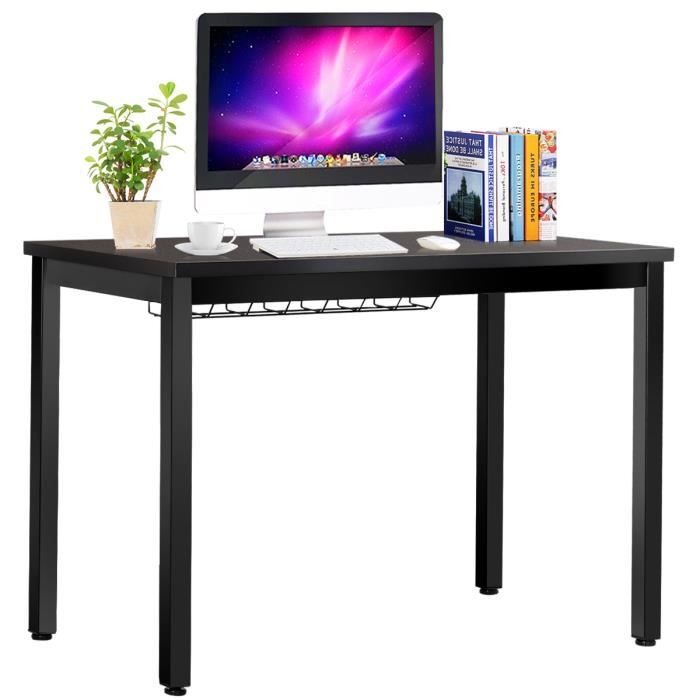 Poste De Travail Bureau Dordinateur Table De Bureau Gaming Etude Pieds En Metal Plateau De Table Mdf 16 Mm 120 X 60 X 72 Cm Couleur Noir En Casa Contatto Italia It