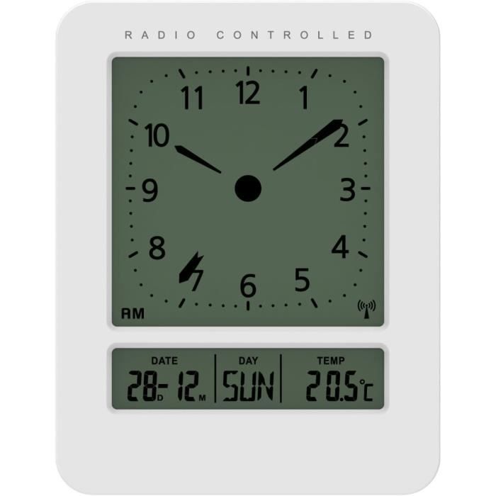 Horloge Technoline WT 765 Réveil de Radio Argent/Noir 12 x 6 x 14,7 cm