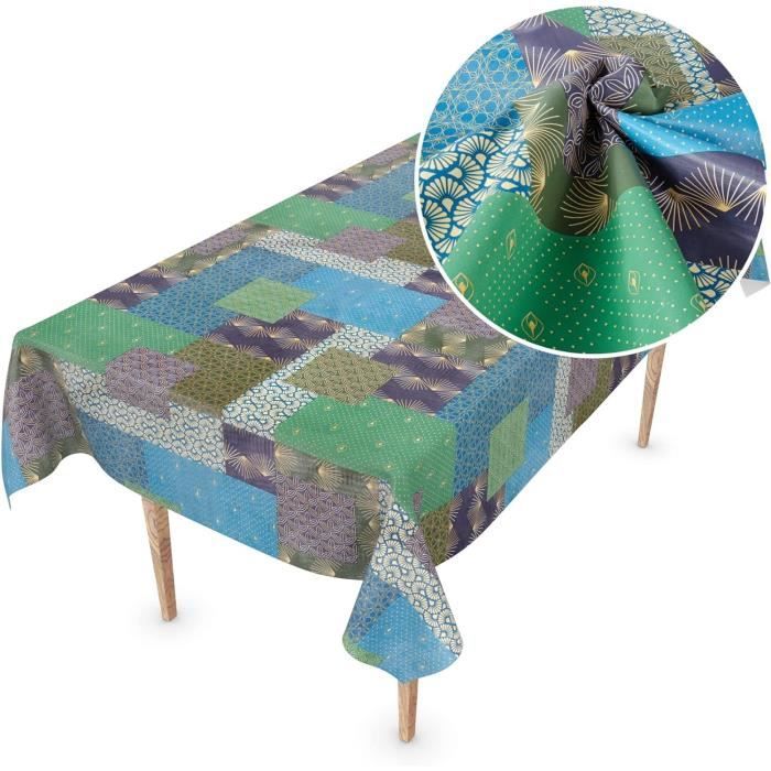 Nappe En Toile Cirée Lavable, Lisse, Ovale, Bord Coupé, Motifs