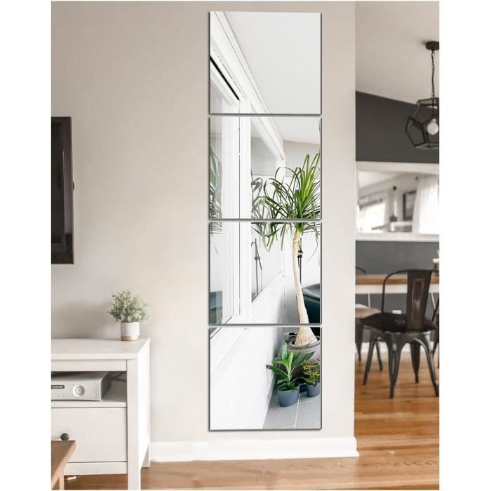 2Mm Miroir Mural Verre Miroir Adhésif Miroir Muraux Autocollant Hd