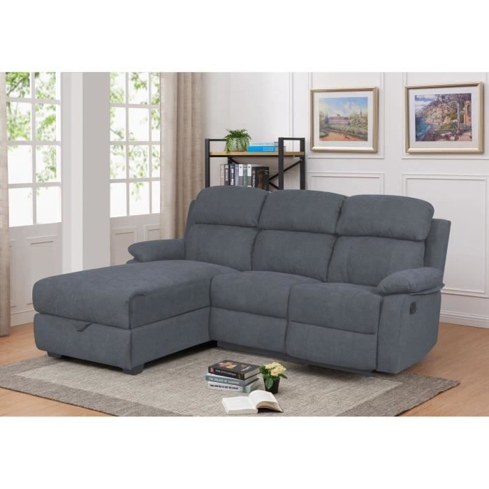 Canape Relax Angle Gauche Avec Meridienne Et Coffre De Rangement