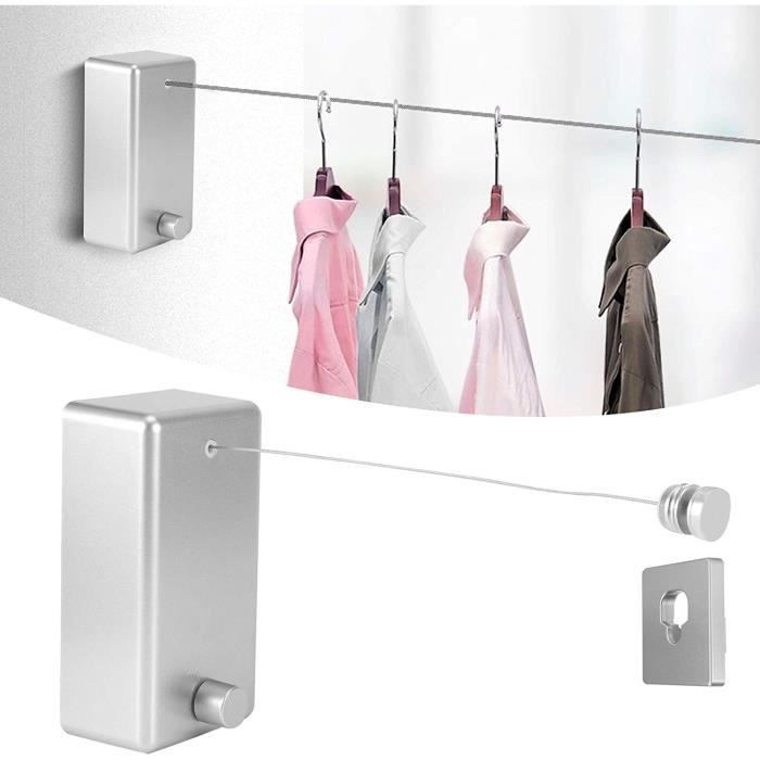 Corde à Linge Rétractable De 2,8 M, étendoir Mural En Acier Inoxydable 304 Corde A Linge Retractable Ronde Pour Exterieur Pour Sechage Des Vete 92192766
