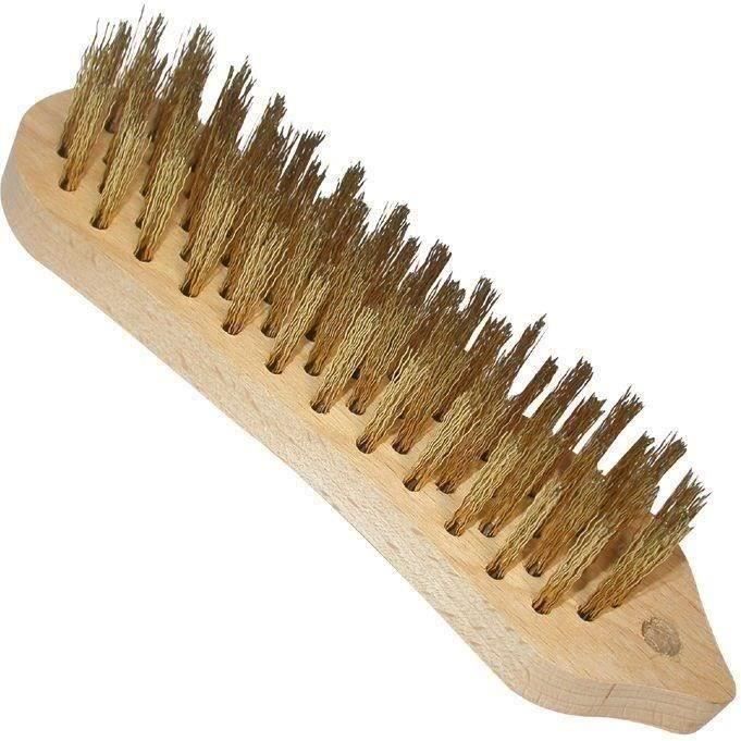 Brosse métallique violon 5 rangs - BROSSERIE CARDOT - Laitonné - Bois et acier laitonné