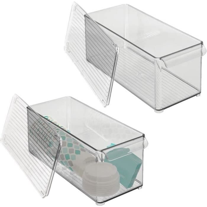 Mothinessto Boîtes de Rangement pour Pâtes Hermétiques avec Couvercles, Contenants pour Nourriture au Frigo, Plastic Spaghetti - Maison