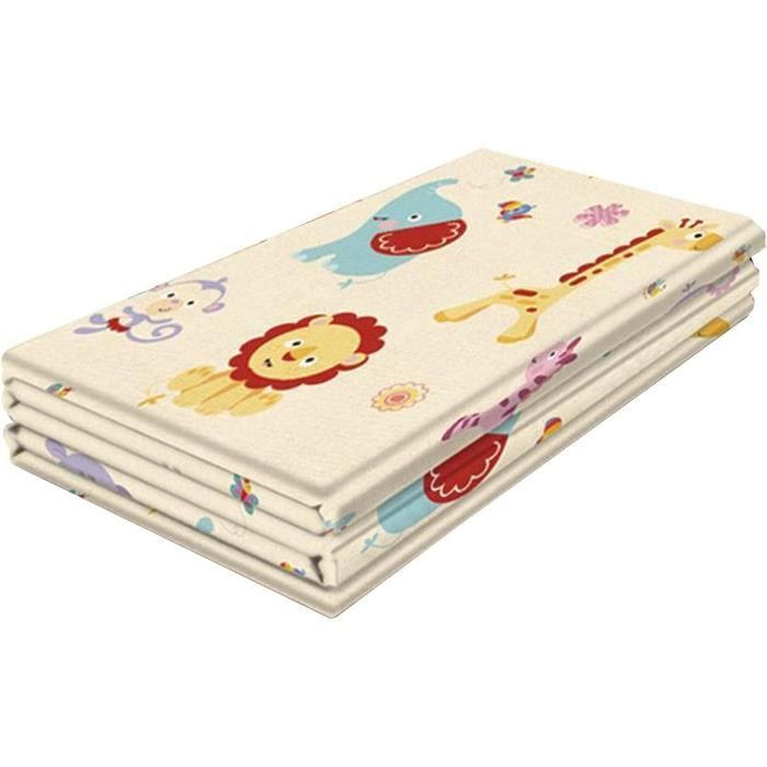 Tapis De Jeu Pour Bébé,Enfant Tapis Pliable D'Éveil Et De Jeux Pour Bébé Tapis Épaissie Pliable En Mousse Antidérapant 180x200x1cm - Animalerie