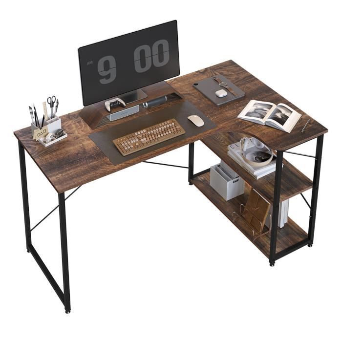 Table de bureau avec étagère de rangement et poc…