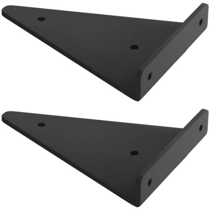 2pcs Support de fixation triangle en métal robuste, support mural triangle  support d'étagère murale, supports à angle droit en métal pour suspendre  des meubles industriels