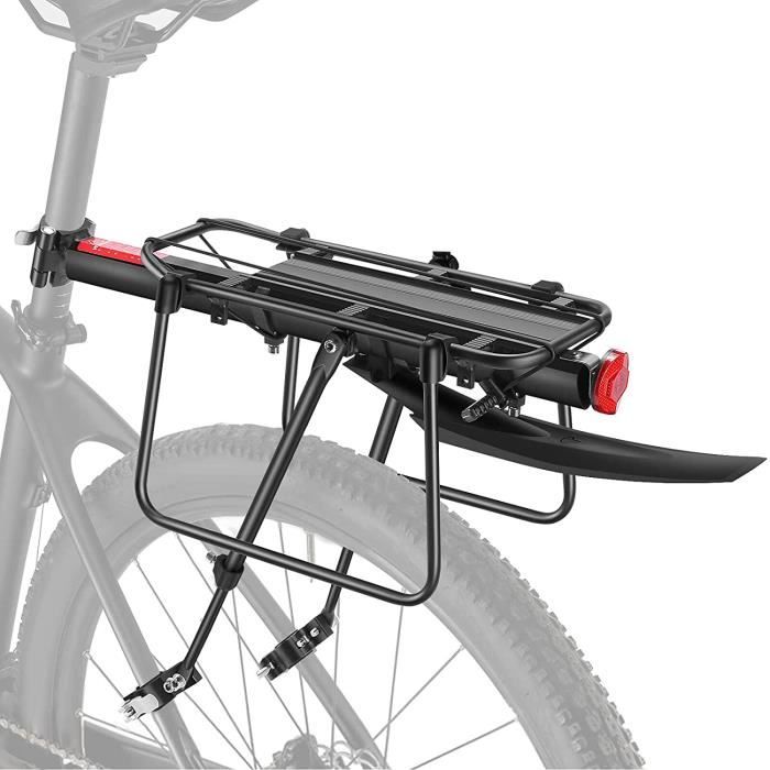 Porte-bagages pour VTT en aluminium Toptrek - Montage rapide et blocage rapide - Arrière réglable pour VTT e