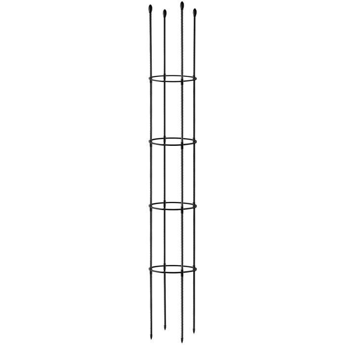 Treillis Parapluie Pour Plantes Grimpantes - Hauteur 210 Cm - Noir - Support Glycine, Rosiers, Clématites