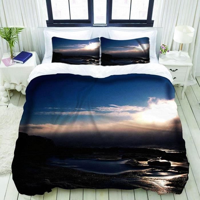Parure De Lit Alice Vision - Housse Couette 240x220cm + 2 Taies - 100% Coton OEKO-TEX