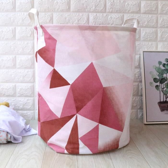 Panier D'escalier Tressé Pliable - 38x38x25 Cm, Coton/lin, Rangement Jouets, Linge, Livres, Gain De Place