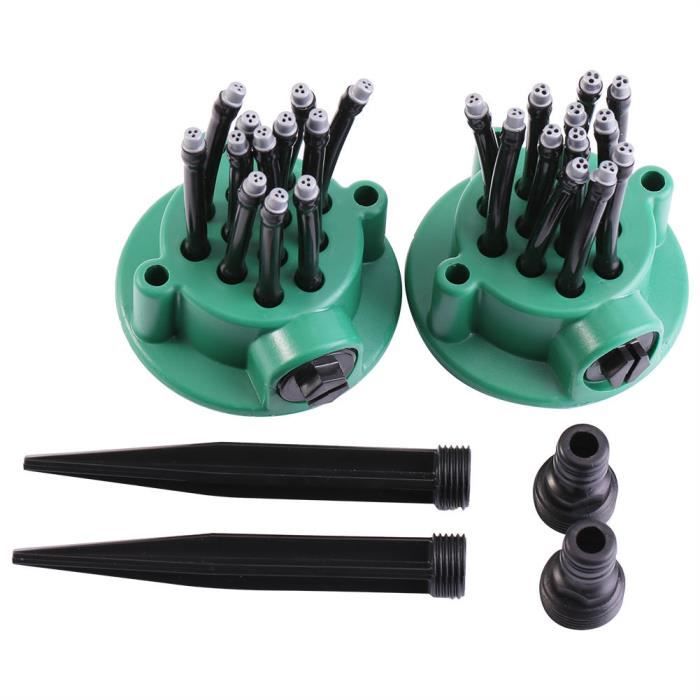 Arroseur Oscillant Réglable GLFLOW - 16 Buses Pour Système D'irrigation De Jardin, Arrosage Uniforme Des Pelouses