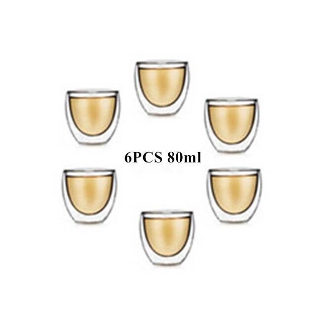 Lot De 2 Tasses À Café Transparentes À Double Paroi En Verre Avec