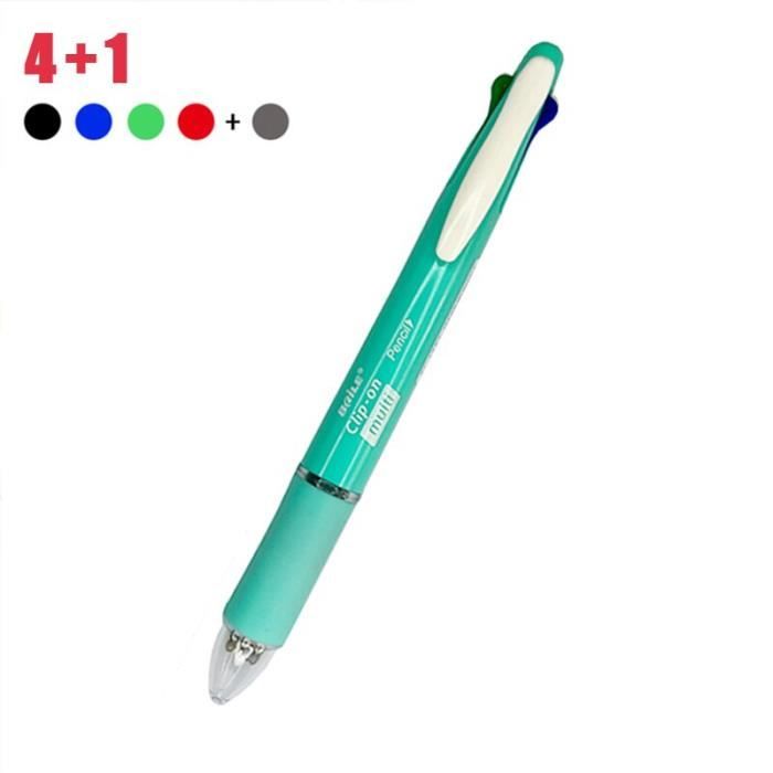 Stylos à bille multicolores 5 en 1 stylo à bille automatique avec gomme 4  couleurs fournitur Light green Light green Multi couleur - Cdiscount  Beaux-Arts et Loisirs créatifs