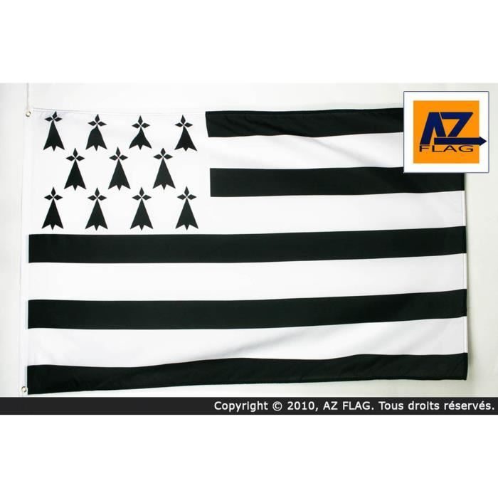 Drapeau Bretagne 150x90cm - Breton AZ FLAG Avec Fourreau - Neuf Avec étiquettes
