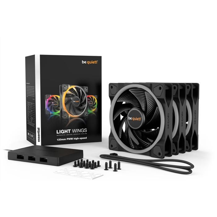 Ventilateur de boîtier - be quiet! - Light Wings - 120 mm - ARGB - Triple Pack de 3 ventilateurs