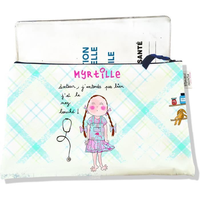 Po1106 18 Protege Carnet De Sante Personnalisable Avec Fermeture Par Zip Pour Bebe Fille Enfant Pochette Pour Carnet De Sante Zippee Bebe Fille Protege Carnet De Sante Bebe Puericulture