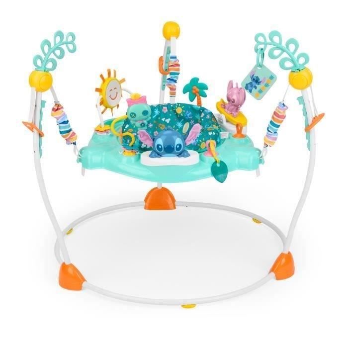 DISNEY BABY -STITCH- Aire déveil bébé multi-jouets siège sauteur à rebonds évolutif pivotant à 360° 10 jeux interactives Disney