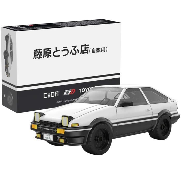 CaDA Construction Blocks White Toyota AE86-trueno Town Car Initial-D 72 pieces