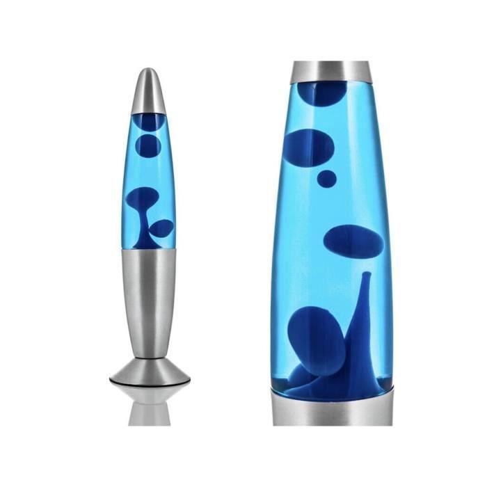 Lampe à lave bleue vintage, lampe à paillettes