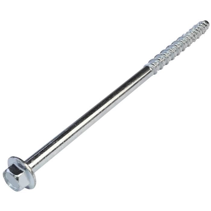 C57354 - Lot De 10 Vis Pour Béton À Tête Hexagonale À Embase-Collerette