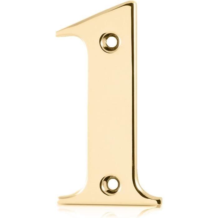 Numéro De Porte à Visser SANDLEFORD - Laiton Poli, Hauteur 75 Mm, Henley 8