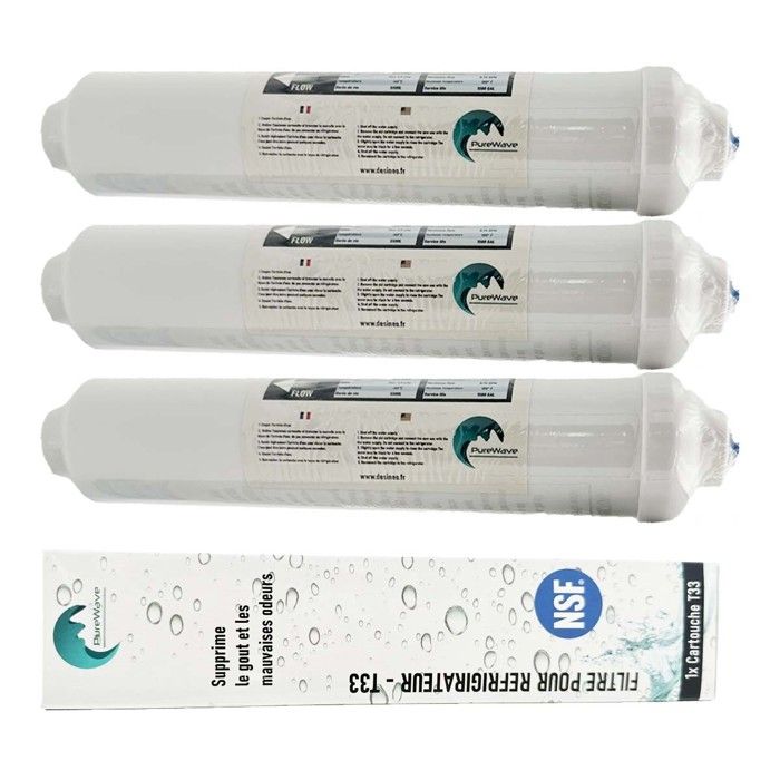 3x filtre à eau pour Réfrigérateur Compatible  Tout Frigo Americain Ou Standard