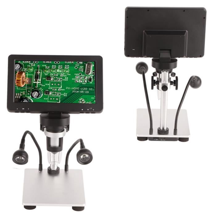 Duokon Microscope industriel 12MP Haute Définition 7in 1200x Microscope ...