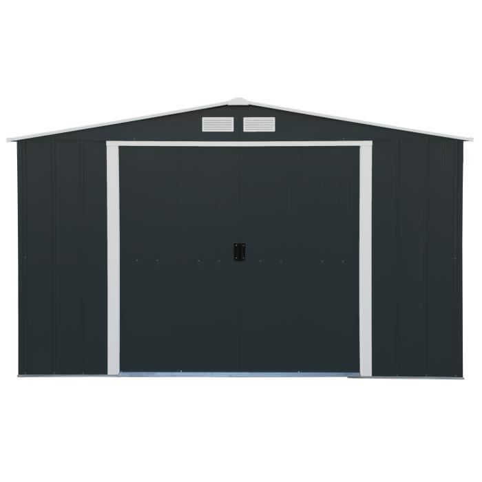 Duramax Abri De Jardin Metal 9 74m Anthracite Achat Vente Abri Jardin Chalet Abri Jardin Metal 9 74m Antrh Cdiscount