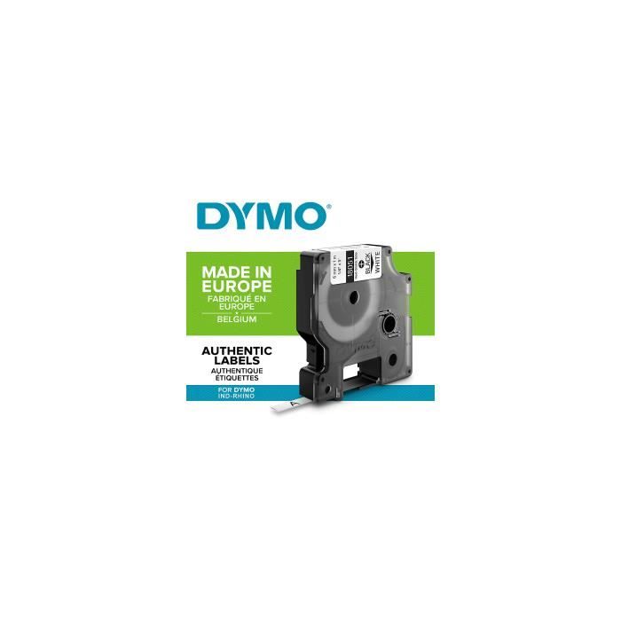3x Étiquettes pour Dymo Gaines thermorétractables IND 12mm Noir sur