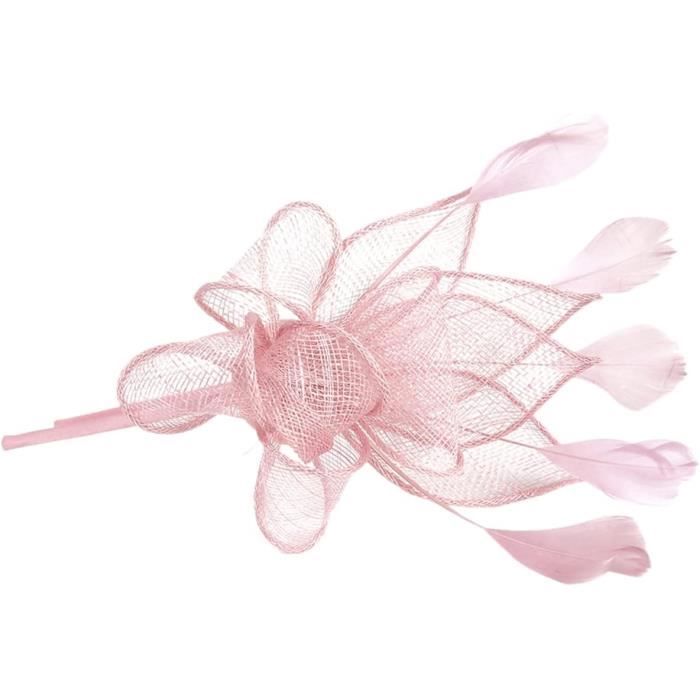 Fascinator Chapeau Plume Femme - Épingle à Cheveux Mariée Soirée Cocktail