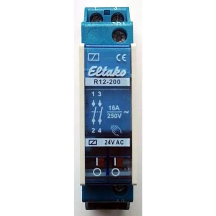 Eltako r12-200 24 V DC de commutation relais 8 A 2 contacts NO 