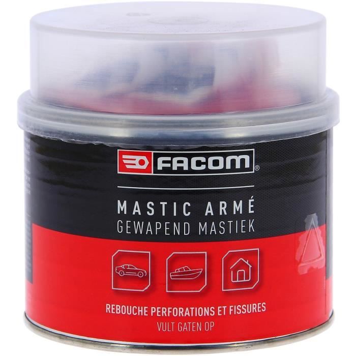 Mastic polyester armé 600g réparation fissures et perforations carrosserie - FACOM - Colle les pièces cassées et les composites