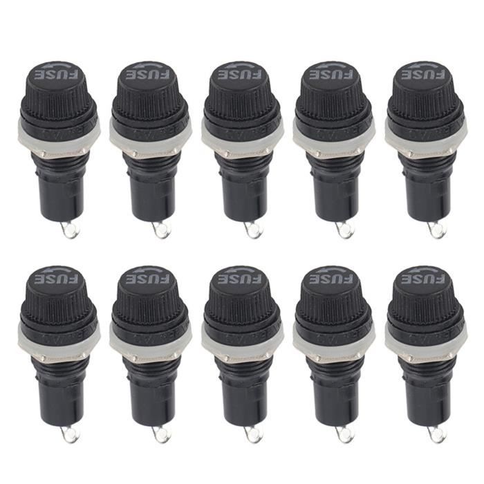 Support De Fusible à Vis Phillips CEA-526 - Pour Fusible 3AG - Trou De Montage 19/32" - Noir