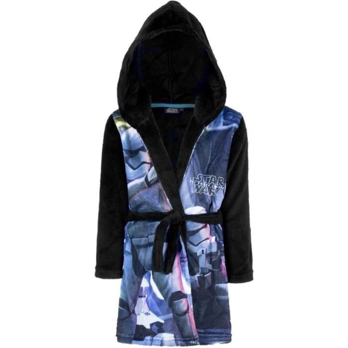 Peignoir polaire Star Wars 4 ans robe de chambre capuche noir