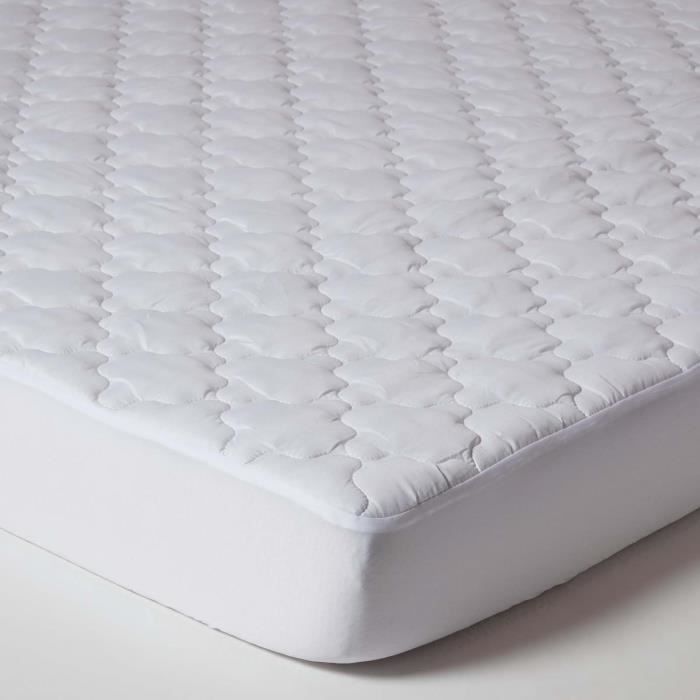 Protège-matelas luxueux - HOMESCAPES - 160x200 cm - Matelassé - Anti-acarien - Hypoallergénique Protège-matelas luxueux - HOMESCAPES - 160x200 cm - Matelassé - Anti-acarien - Hypoallergénique
