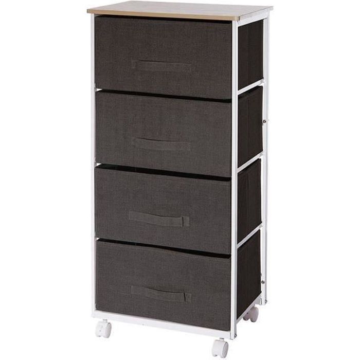 Meuble De Rangement 4 Tiroirs A Roulettes Achat Vente Pas Cher