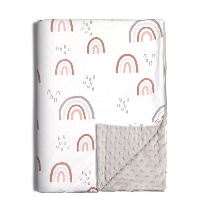 75x100cm Couverture Bébé en Coton Polaire pour Enfant Multifonctionnel Doux à Double Face pour GarçOn Et Fille