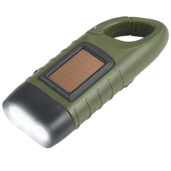 Lampe de poche à chargeur solaire, lampe de poche légère à boucle