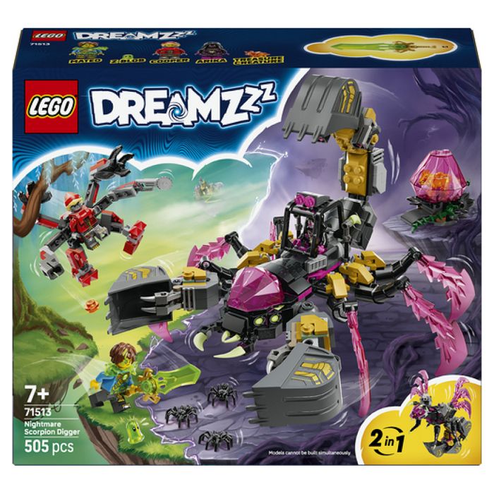 LEGO DREAMZzz 71513 La Pelleteuse Scorpion des Cauchemars - Jouet de Construction 2-en-1