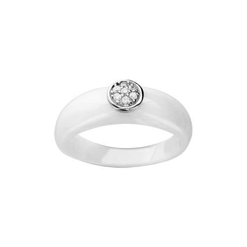 Bague Femme Ceramique Argent 925 Neuve Blanche Achat