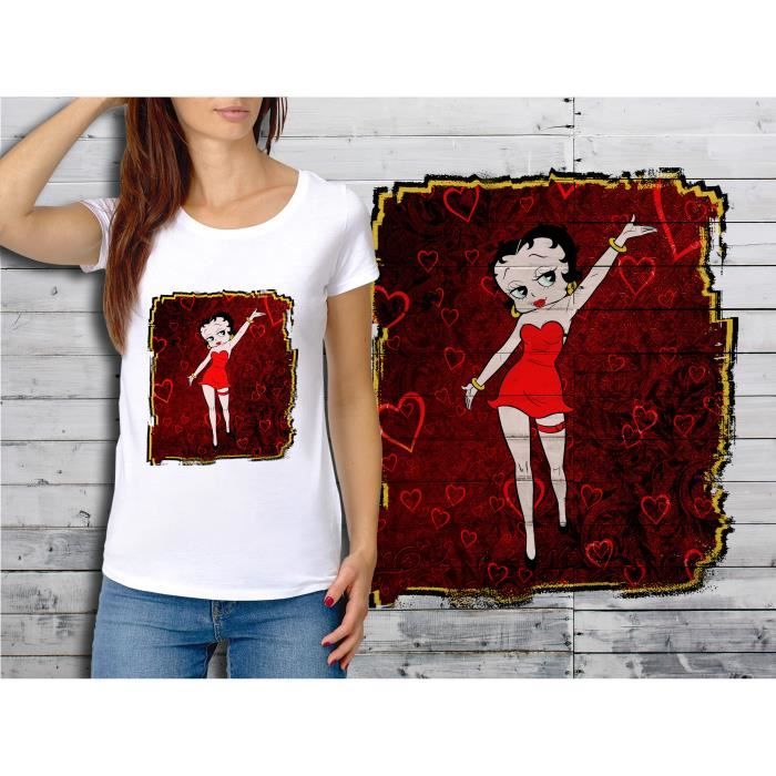 Pull Betty Boop Brodé - Taille M - 100% Acrylique - Blanc Crème - Neuf Avec étiquettes - Homme/Femme