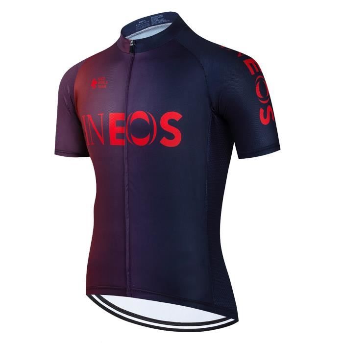 Maillot De Cyclisme Homme Manches Courtes - Respirant, Séchage Rapide - 3 Poches Arrière - Taille S à XXXL - Noir