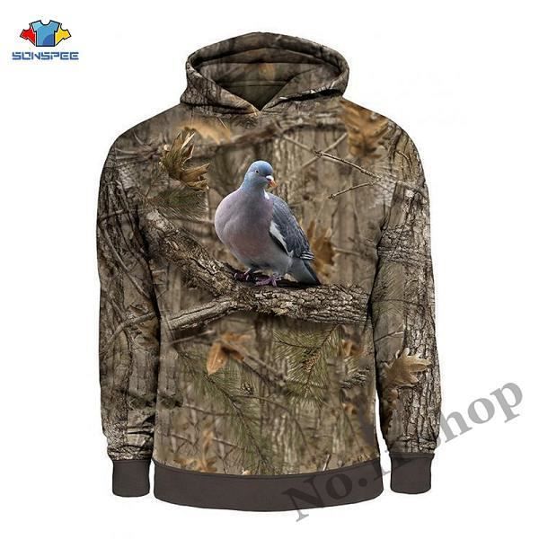 sweatshirt homme Hommes Harajuku chasse sanglier 3D a capuche lievre cerf chasseur impression sweat Animal femmes pull Streetwear